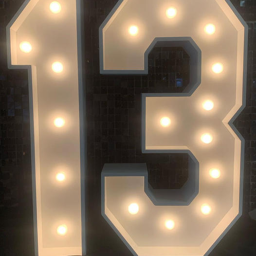 RENTAL Light Up Numbers