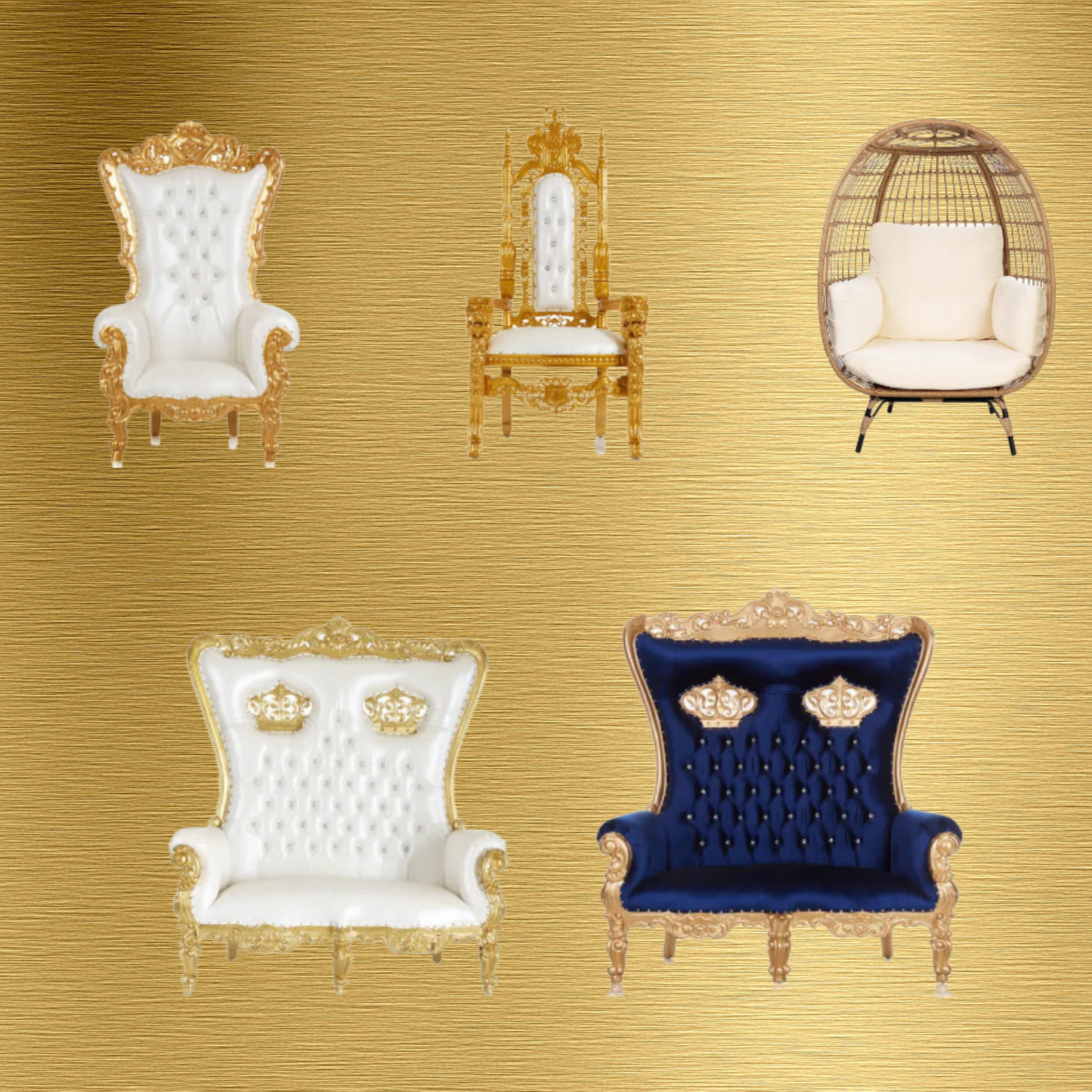 King Queen Throne Chairs & Event Accent Chairs
