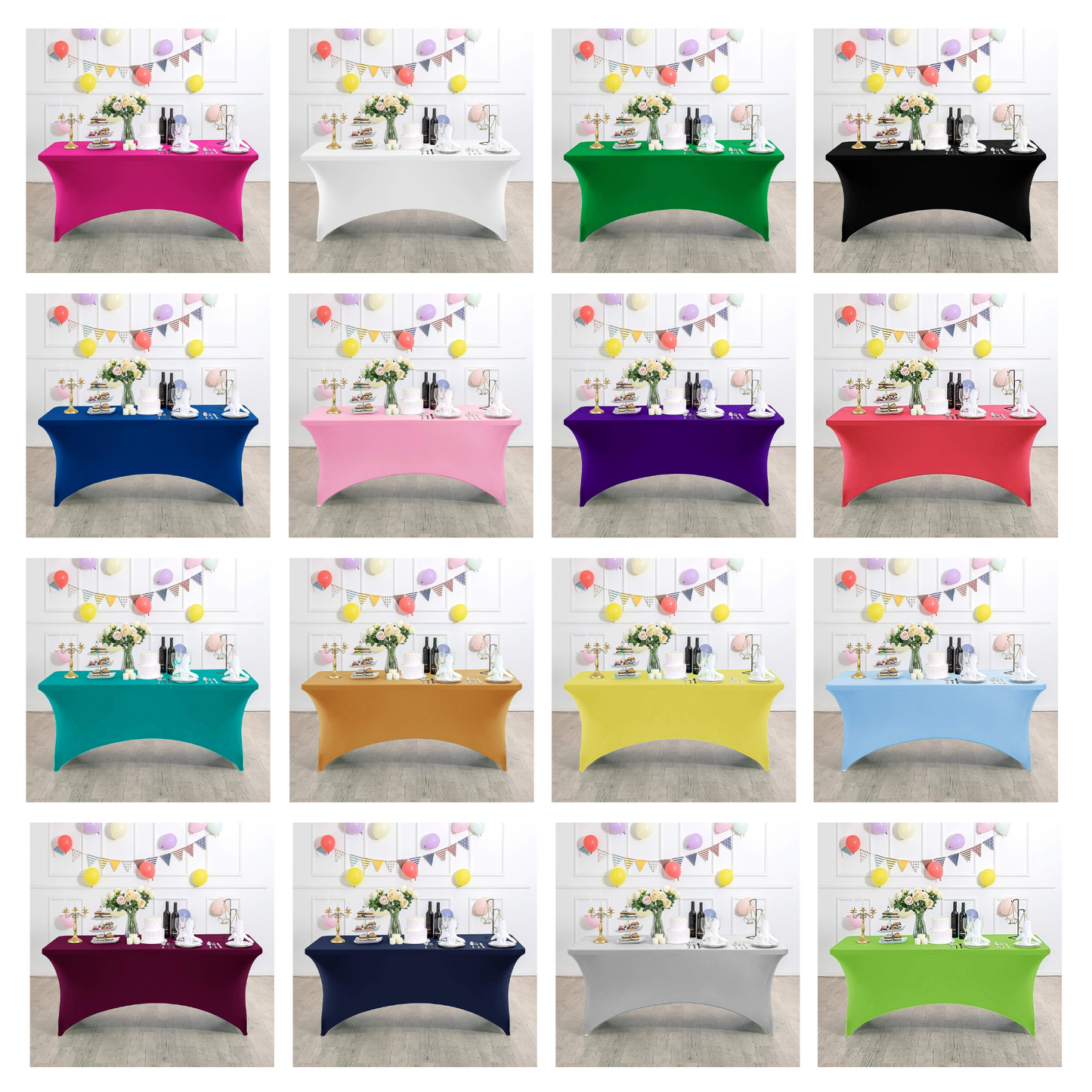 Local Rental Rectangular Stretchy Table Covers