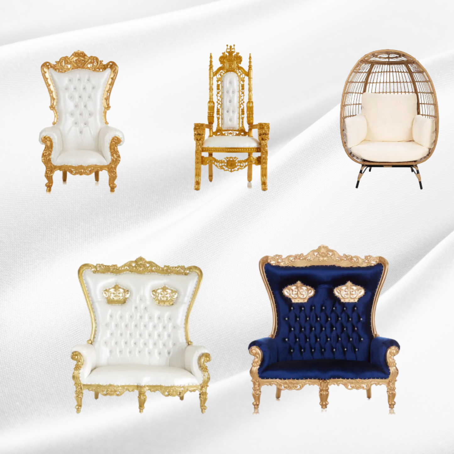 King Queen Throne Chairs & Event Accent Chairs