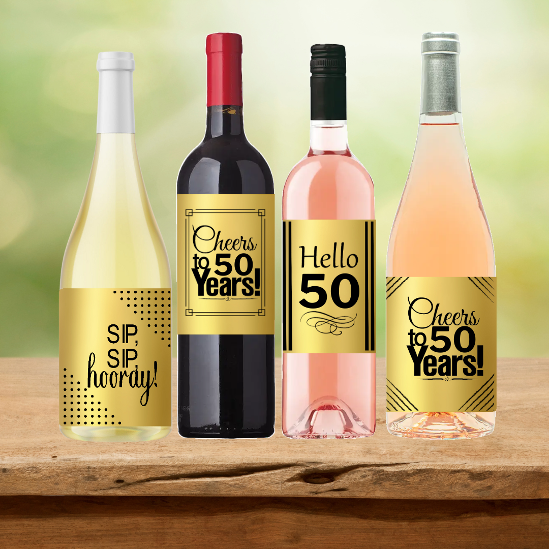 Custom 12ct Wine Bottle Stickers - Personalized Labels