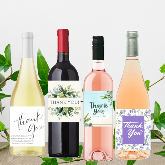 Custom 12ct Wine Bottle Stickers - Personalized Labels