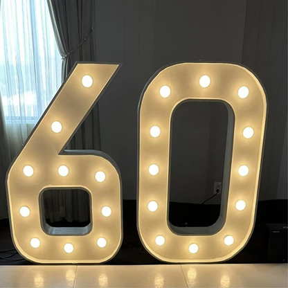 Party Rental Light Up  Marquee Numbers